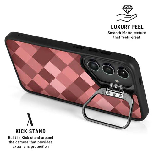Autumn Red Geometric Galaxy S24 FE Kickstand Case